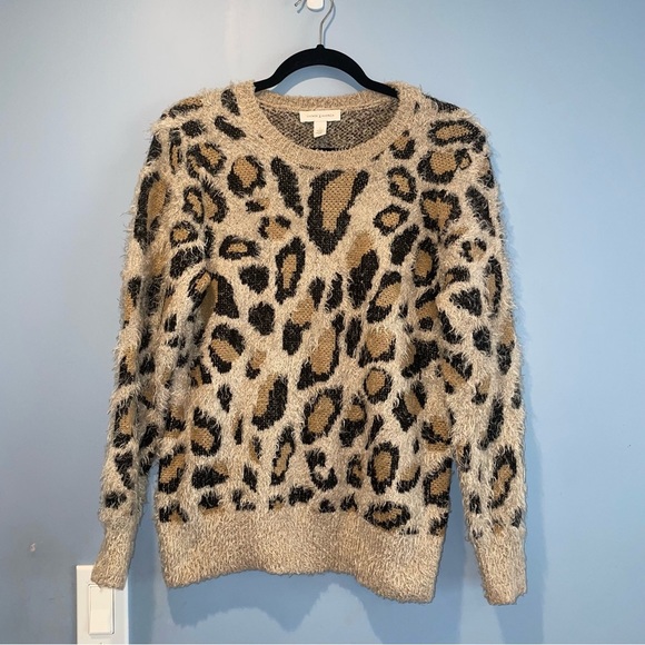 Vintage America Sweaters - Vintage America Leopard Print Sweater Size Small